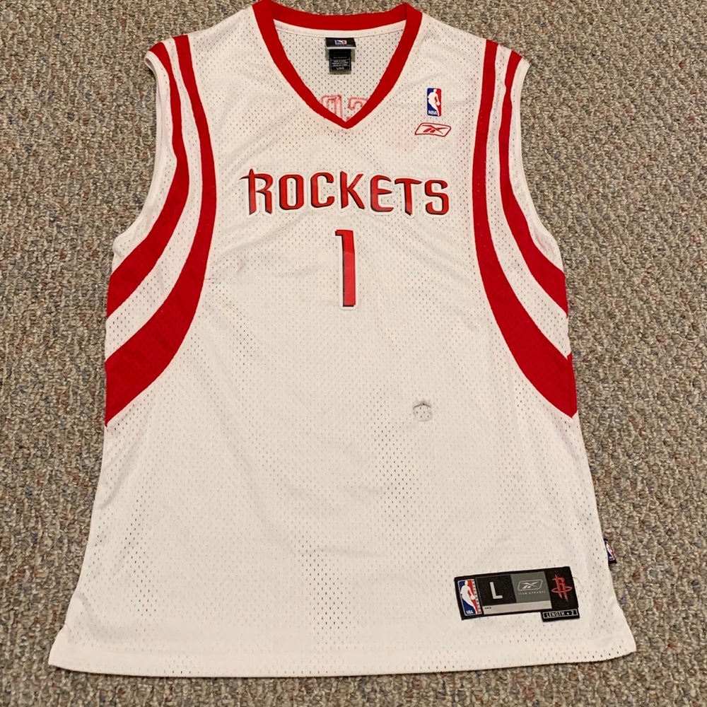 Reebok Houston rocket t Mac jersey size L